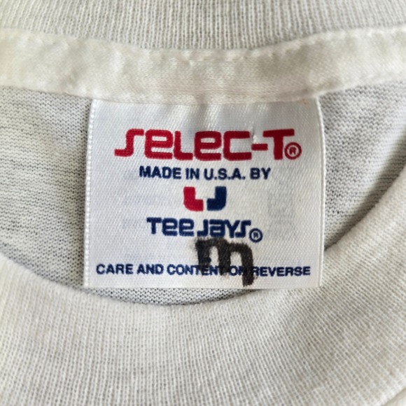 Vintage Selec-T Tee Jays Menominee Michigan Deer Sunset Graphic T-Shirt White L - Picture 2 of 7